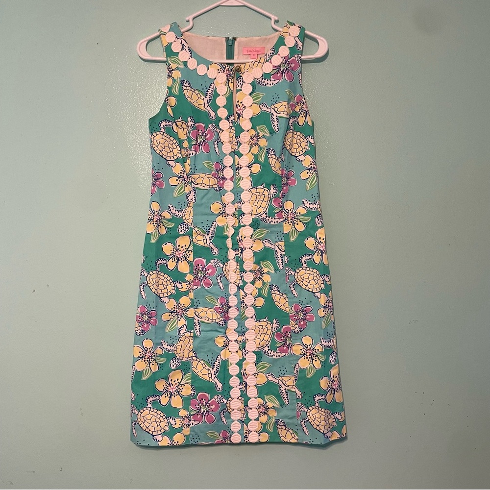 Lilly Pulitzer Floral Midi Dress - Green and Pink